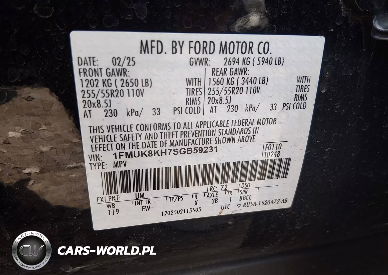 2025 Ford Explorer St-Line VIN:1FMUK8KH7SGB59231 - 9