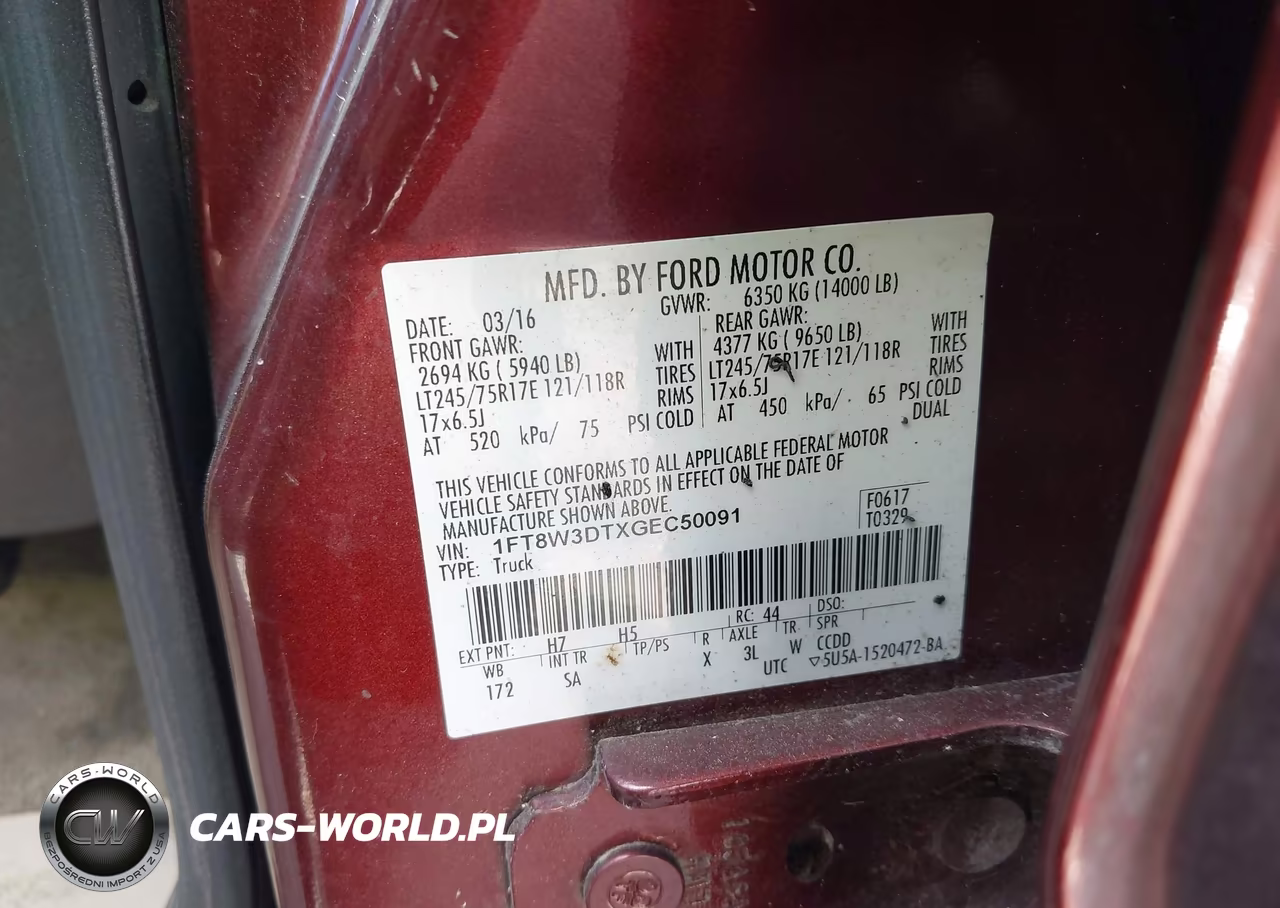 2016 Ford F-350 Lariat VIN:1FT8W3DTXGEC50091 - 9