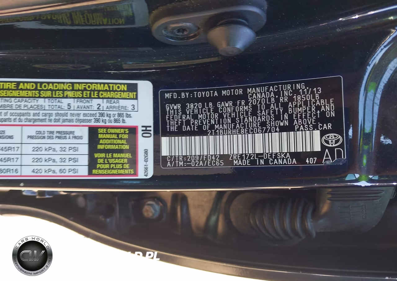 2014 Toyota Corolla S Plus VIN:2T1BURHE8EC067704 - 9