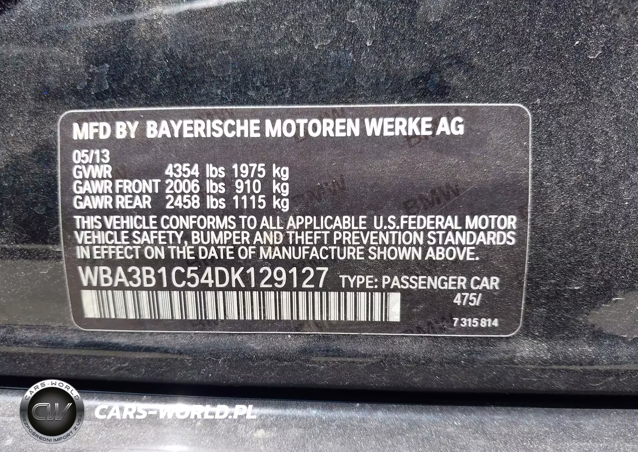 2013 BMW 320I VIN:WBA3B1C54DK129127 - 9