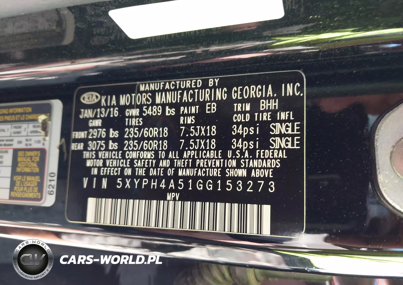 2016 Kia Sorento 3.3L Ex VIN:5XYPH4A51GG153273 - 9