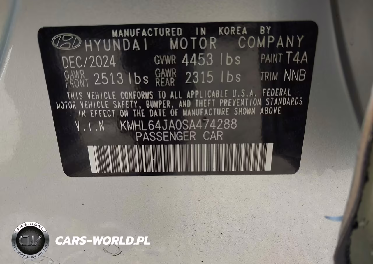 2025 Hyundai Sonata Sel VIN:KMHL64JA0SA474288 - 9