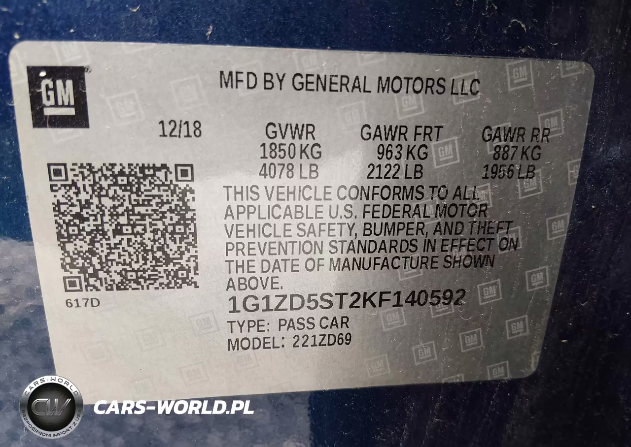 2019 Chevrolet Malibu Lt VIN:1G1ZD5ST2KF140592 - 9