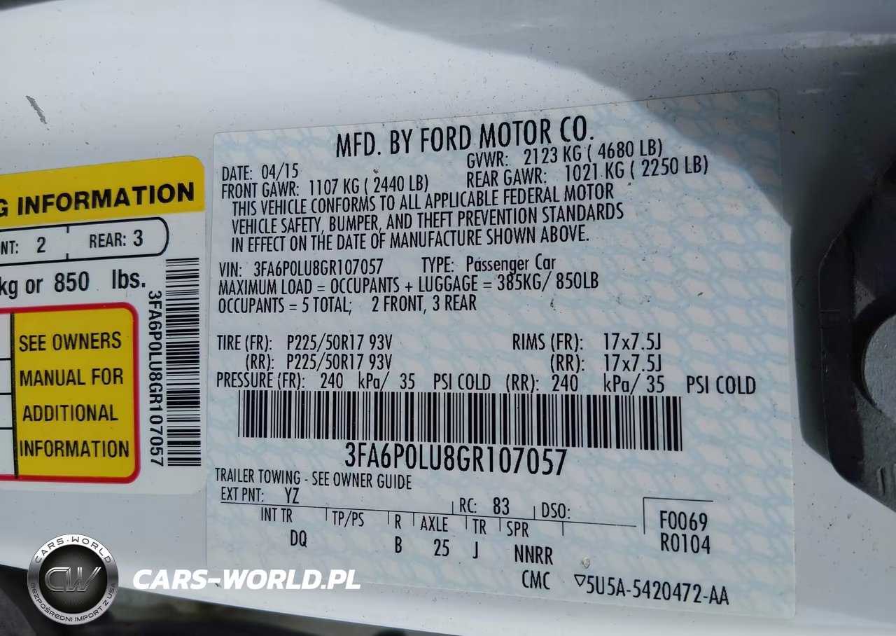 2016 Ford Fusion Hybrid Se VIN:3FA6P0LU8GR107057 - 7