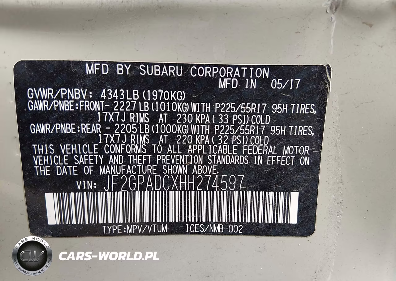 2017 Subaru Crosstrek Premium VIN:JF2GPADCXHH274597 - 9
