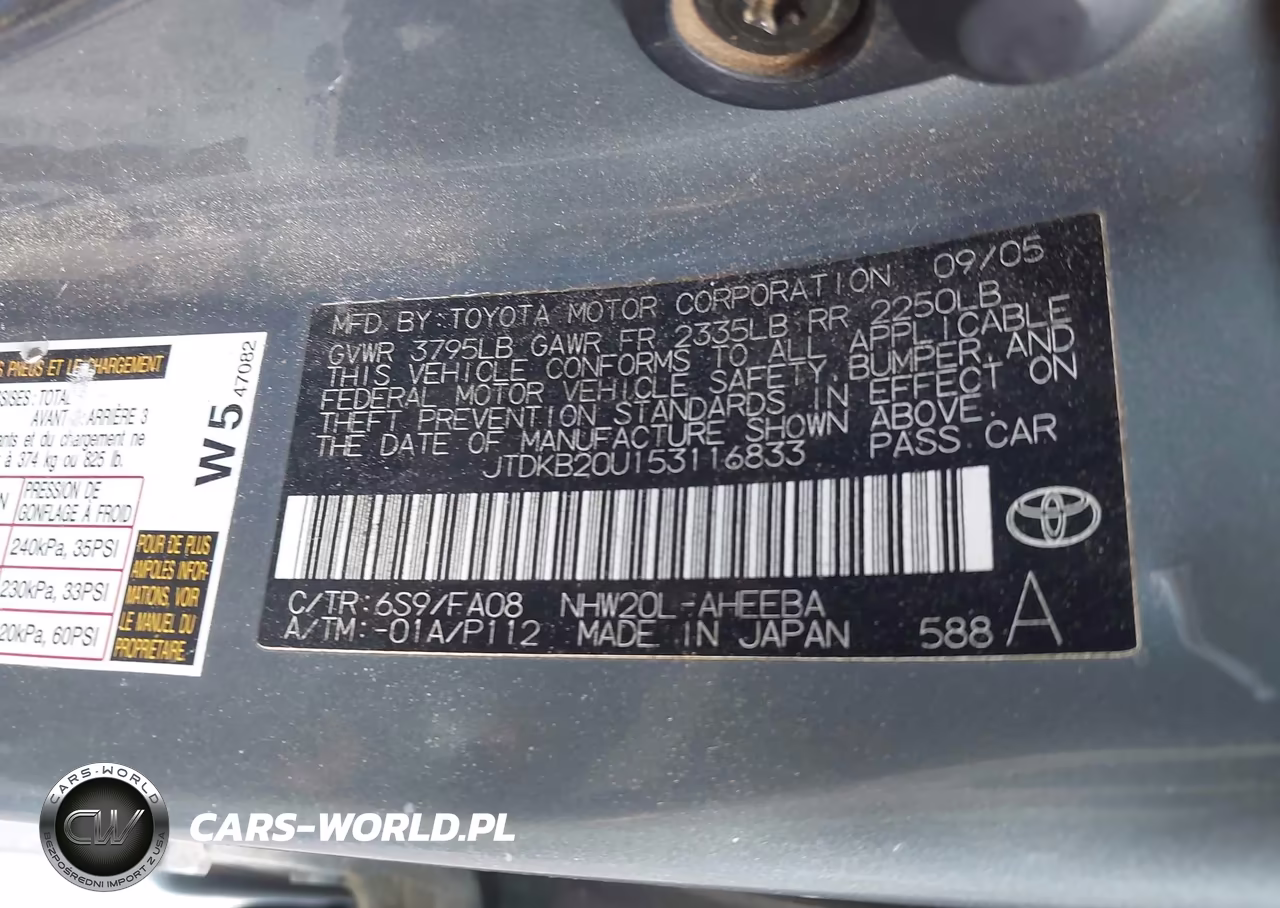 2005 Toyota Prius VIN:JTDKB20U153116833 - 9