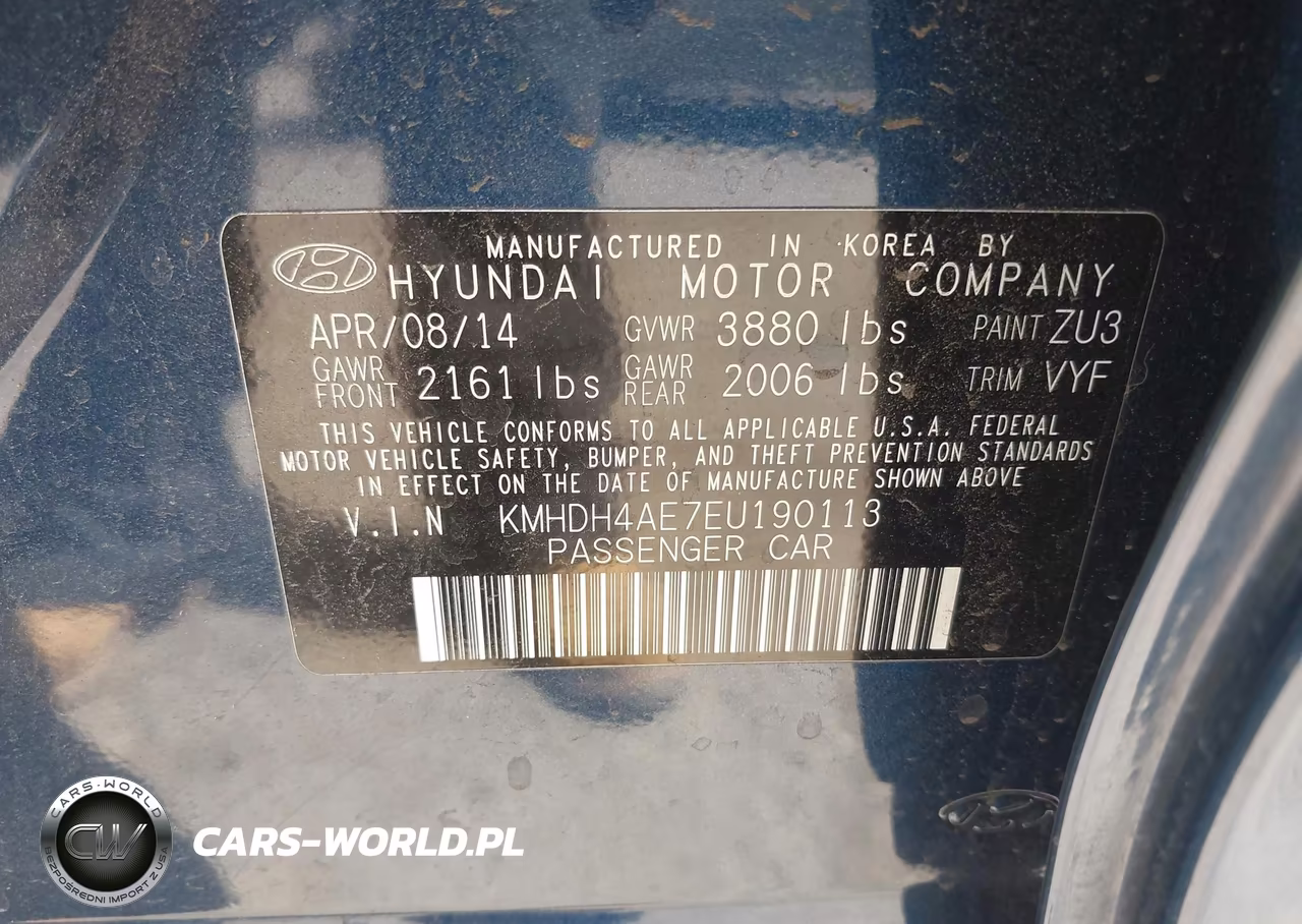 2014 Hyundai Elantra Se VIN:KMHDH4AE7EU190113 - 9