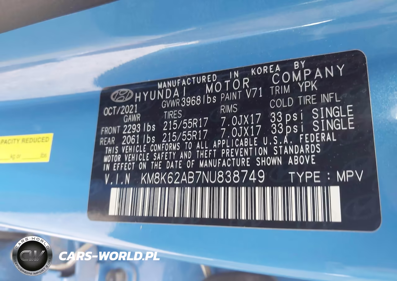 2022 Hyundai Kona Sel VIN:KM8K62AB7NU838749 - 9