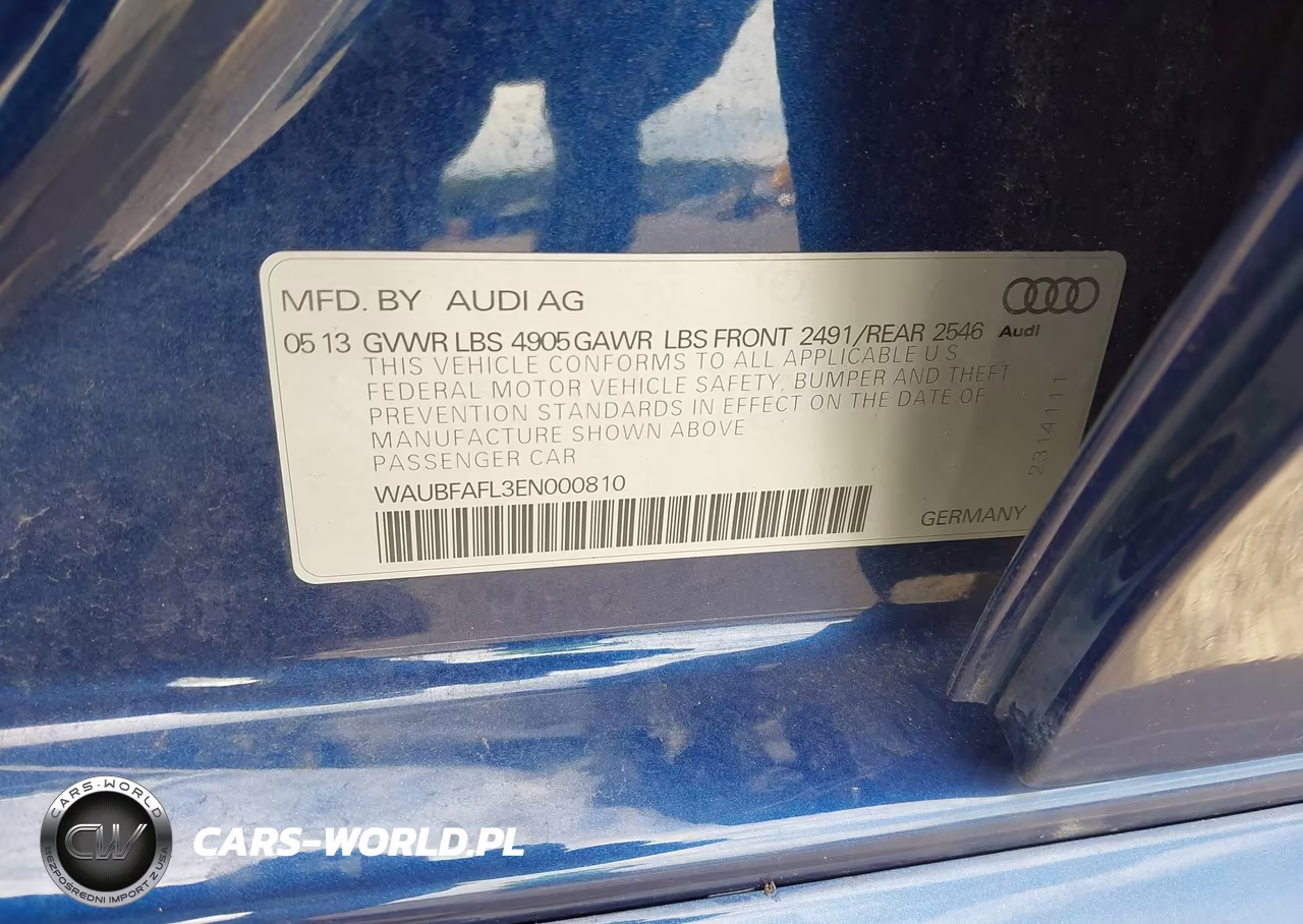 2014 Audi A4 2.0T Premium VIN:WAUBFAFL3EN000810 - 9