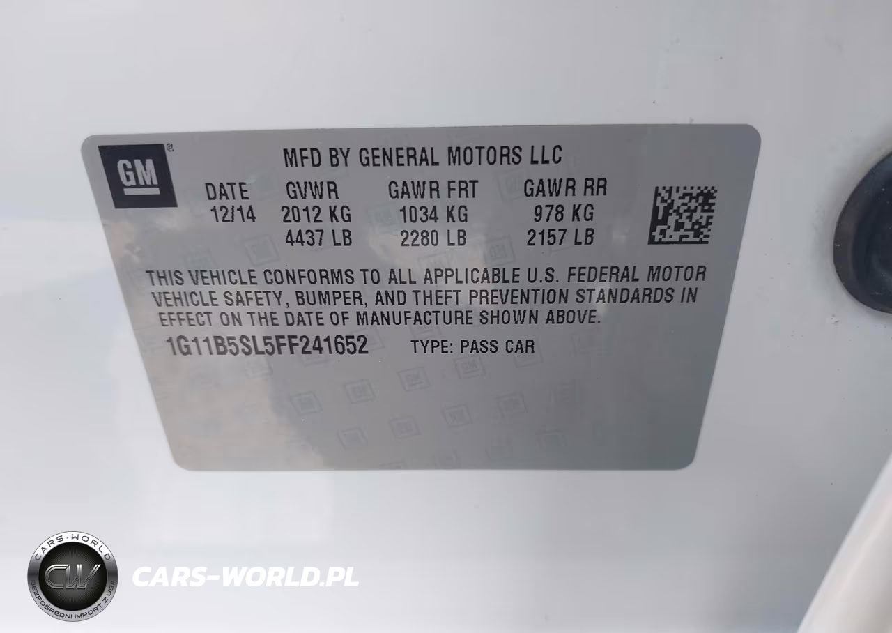 2015 Chevrolet Malibu Ls VIN:1G11B5SL5FF241652 - 9