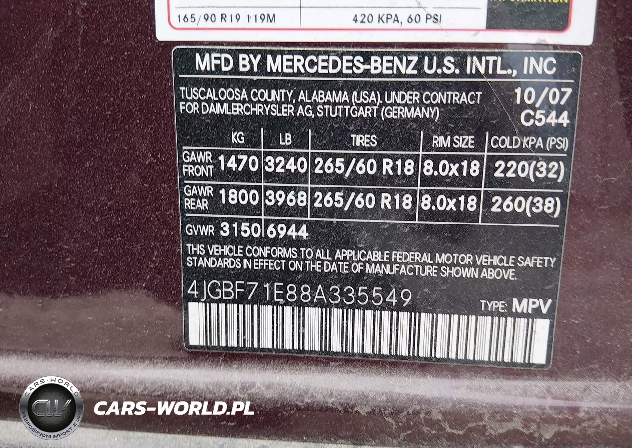 2008 Mercedes-Benz Gl 450 4Matic VIN:4JGBF71E88A335549 - 9