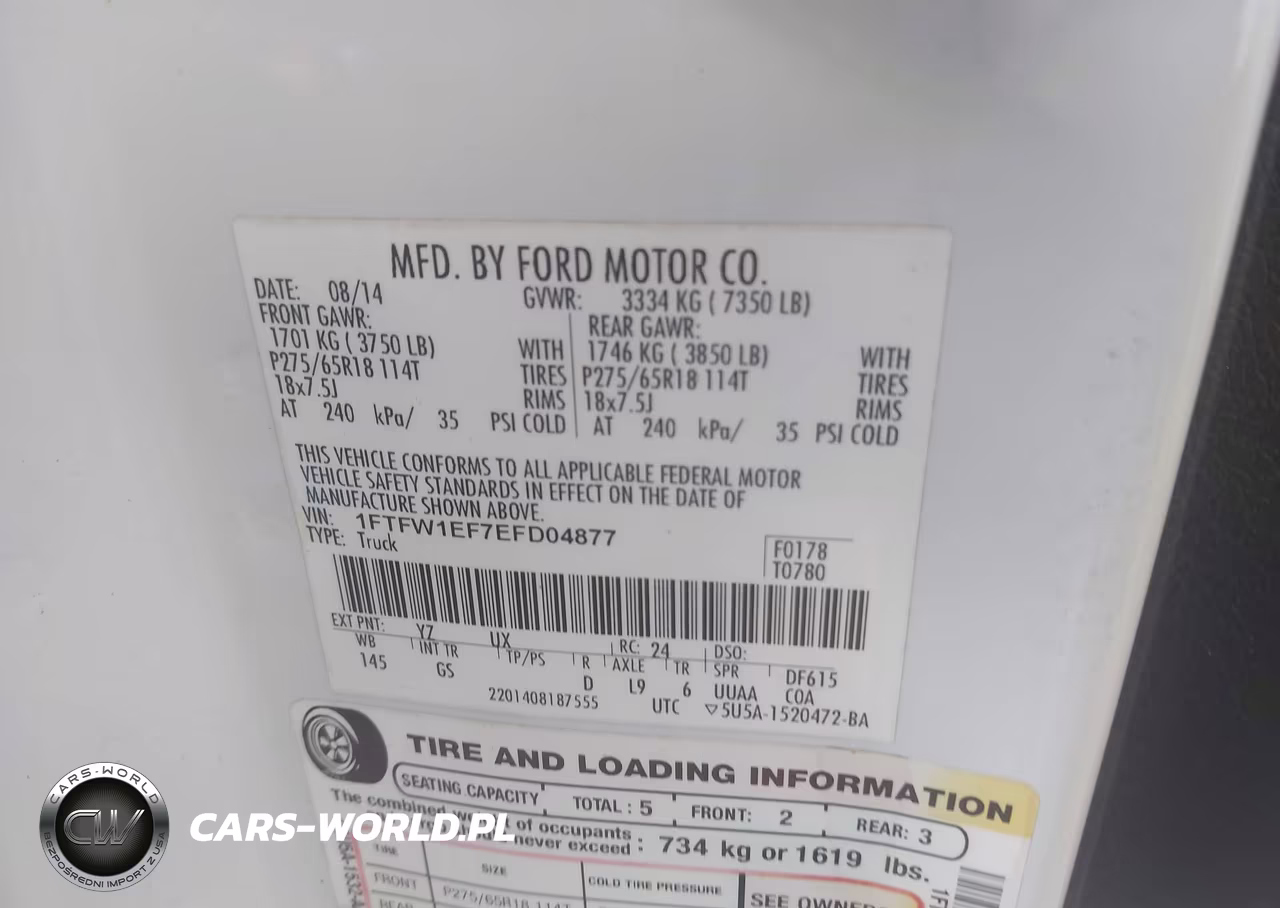 2014 Ford F-150 Xlt VIN:1FTFW1EF7EFD04877 - 9