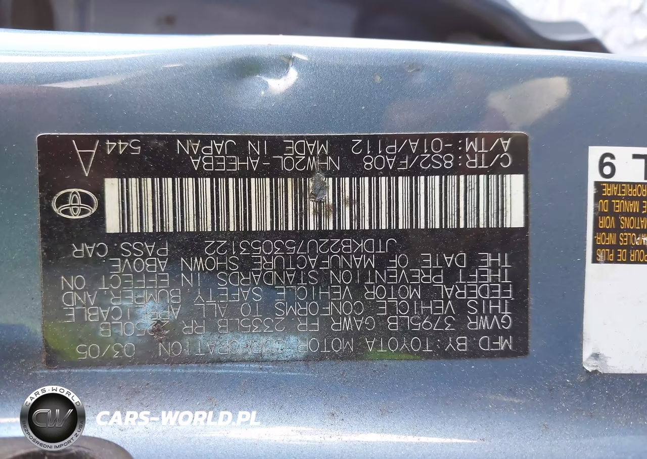 2005 Toyota Prius VIN:JTDKB22U753053122 - 9