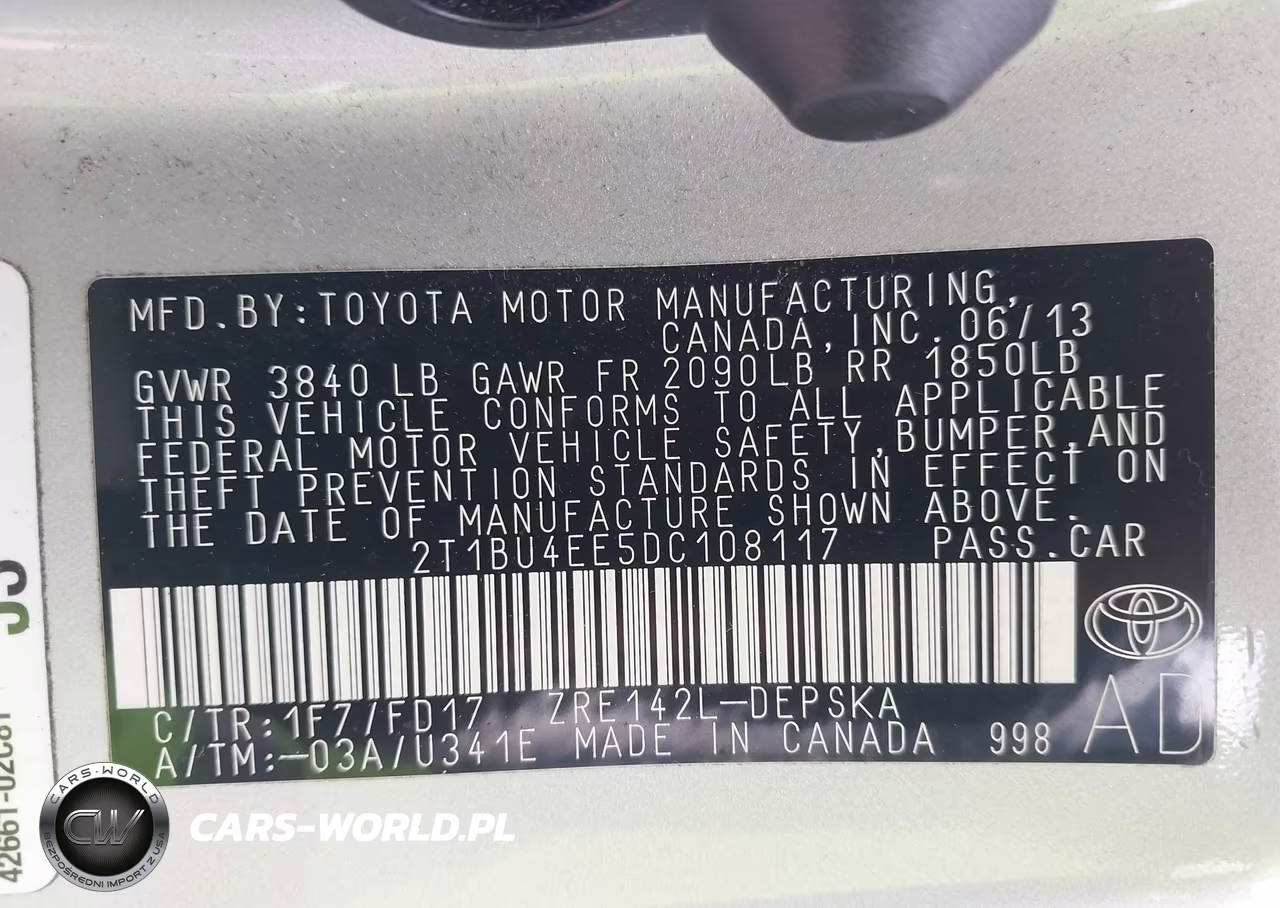 2013 Toyota Corolla S VIN:2T1BU4EE5DC108117 - 9