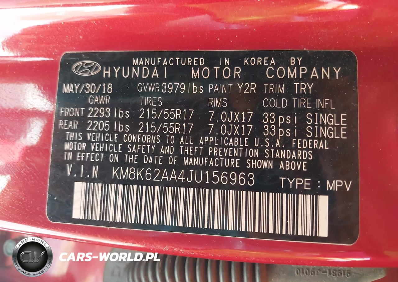 2018 Hyundai Kona Sel VIN:KM8K62AA4JU156963 - 9