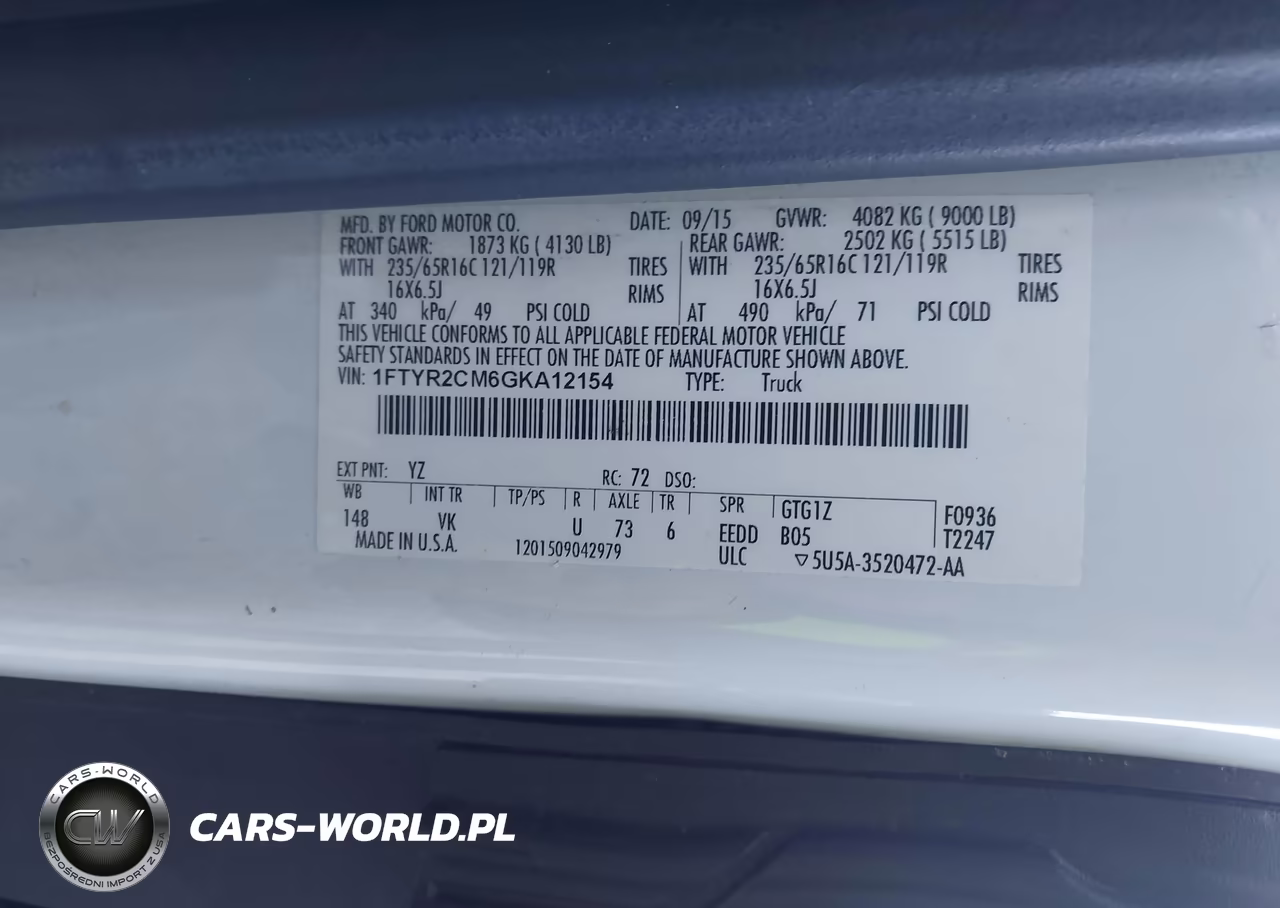 2016 Ford Transit-250 VIN:1FTYR2CM6GKA12154 - 9