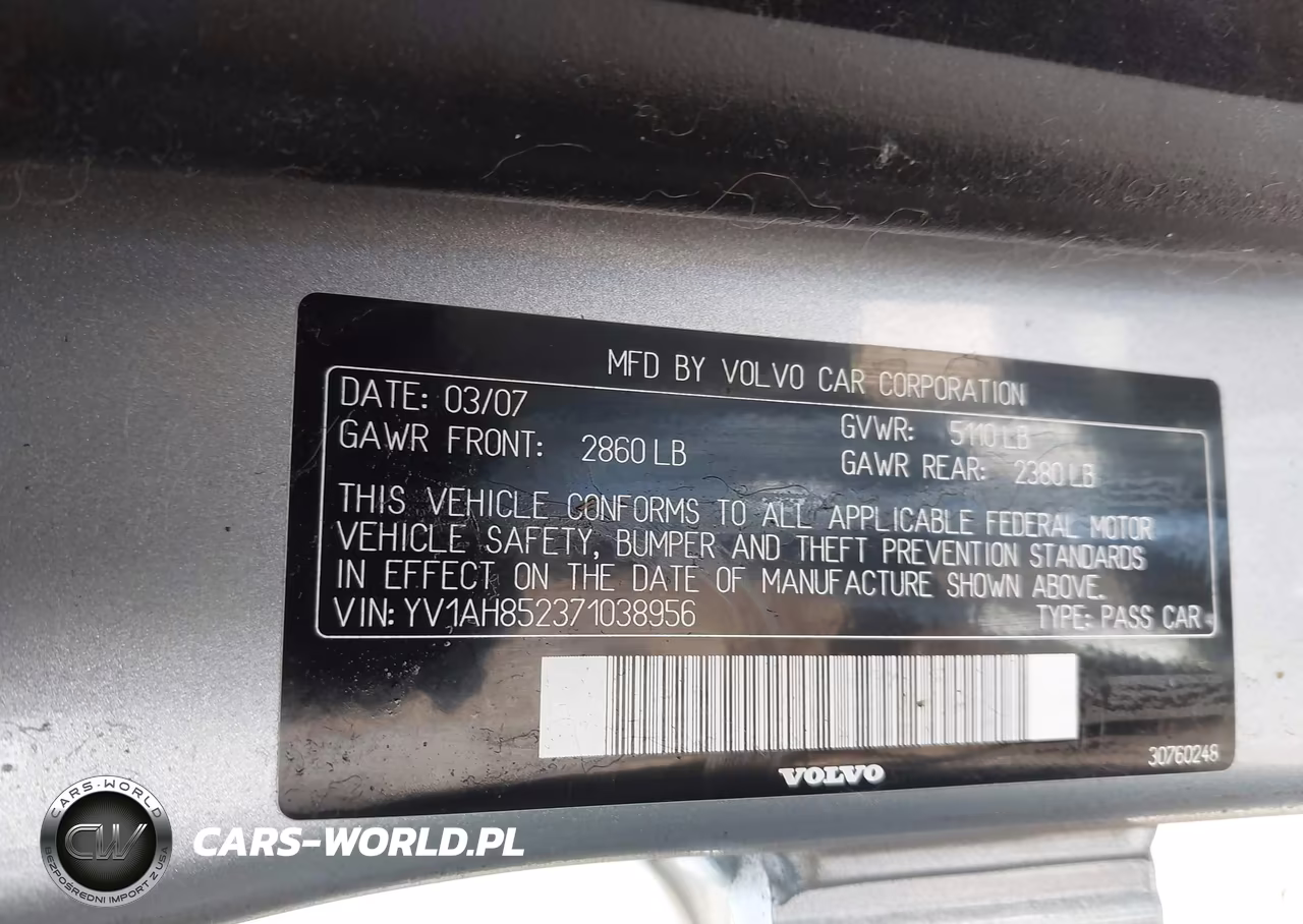 2007 Volvo S80 V8 VIN:YV1AH852371038956 - 9