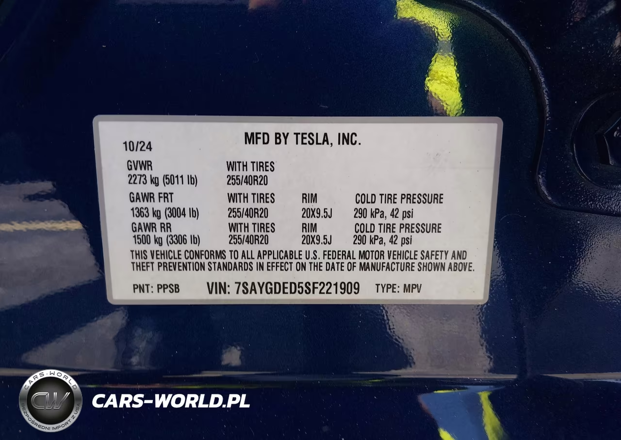 2025 Tesla Model Y Long Range Dual Motor Rear-Wheel Drive VIN:7SAYGDED5SF221909 - 9