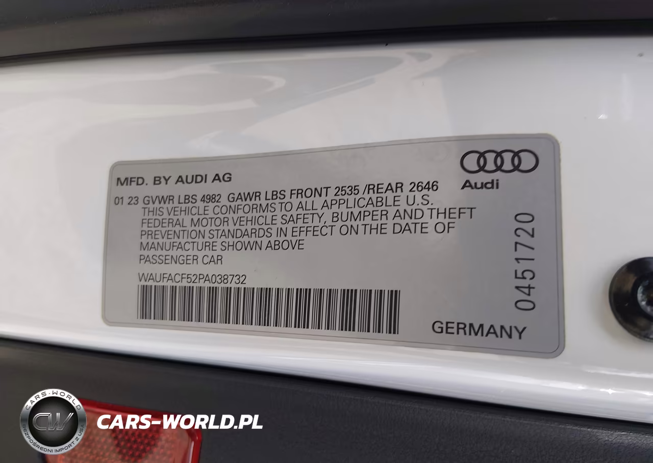 2023 Audi A5 Sportback Premium Plus 45 Tfsi S Line Quattro S Tronic VIN:WAUFACF52PA038732 - 9