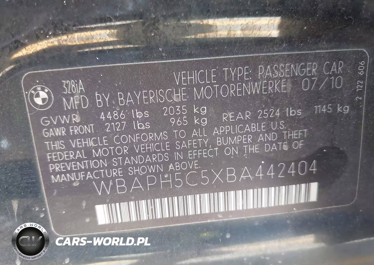 2011 BMW 328I VIN:WBAPH5C5XBA442404 - 9