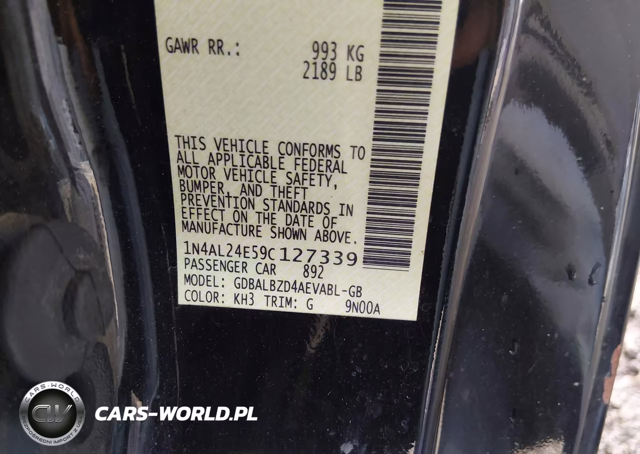 2009 Nissan Altima 2.5 S VIN:1N4AL24E59C127339 - 9