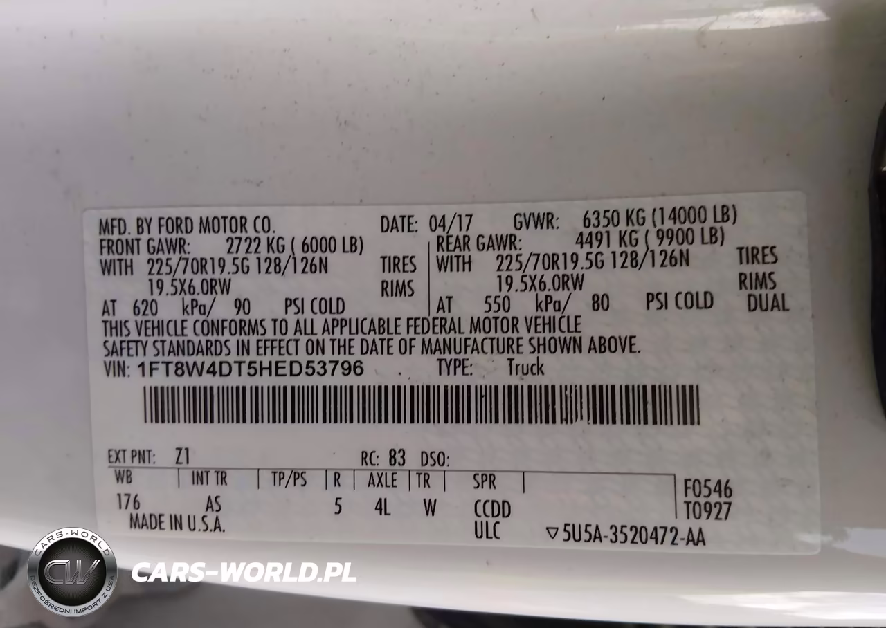 2017 Ford F-450 Xl VIN:1FT8W4DT5HED53796 - 9