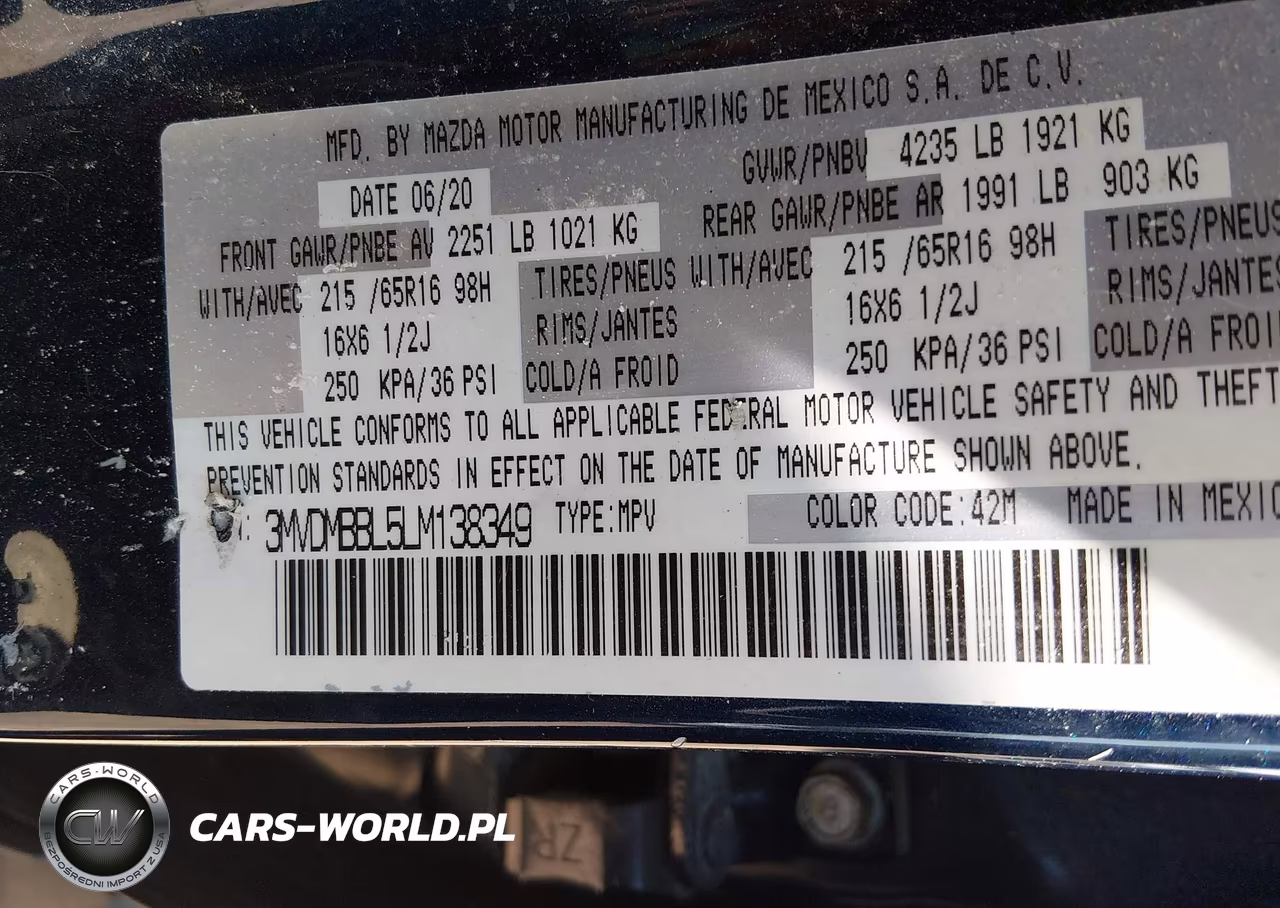 2020 Mazda Cx-30 VIN:3MVDMBBL5LM138349 - 9