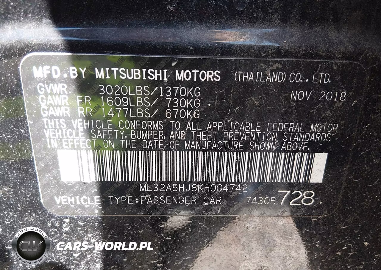 2019 Mitsubishi Mirage Le VIN:ML32A5HJ8KH004742 - 9