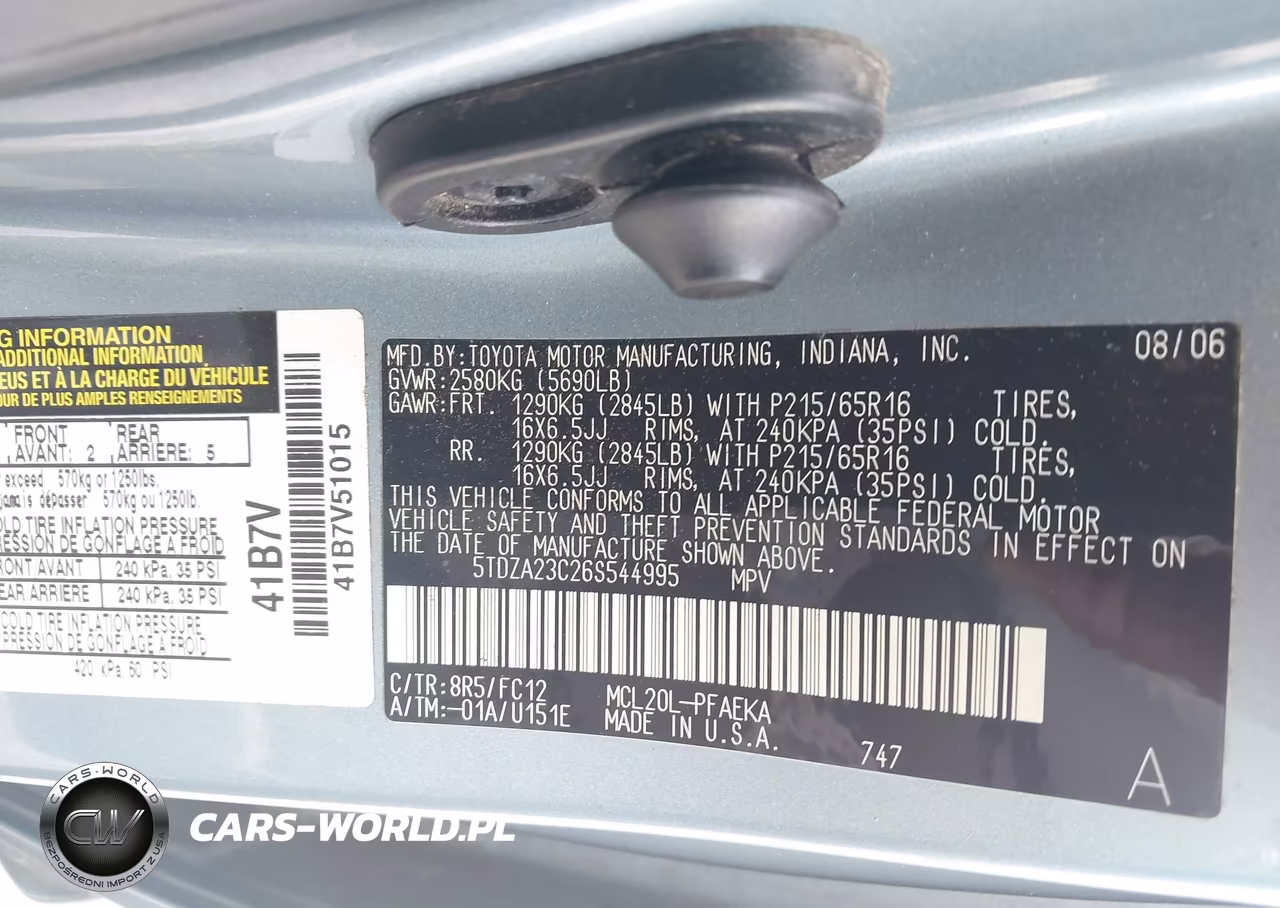 2006 Toyota Sienna Le VIN:5TDZA23C26S544995 - 9