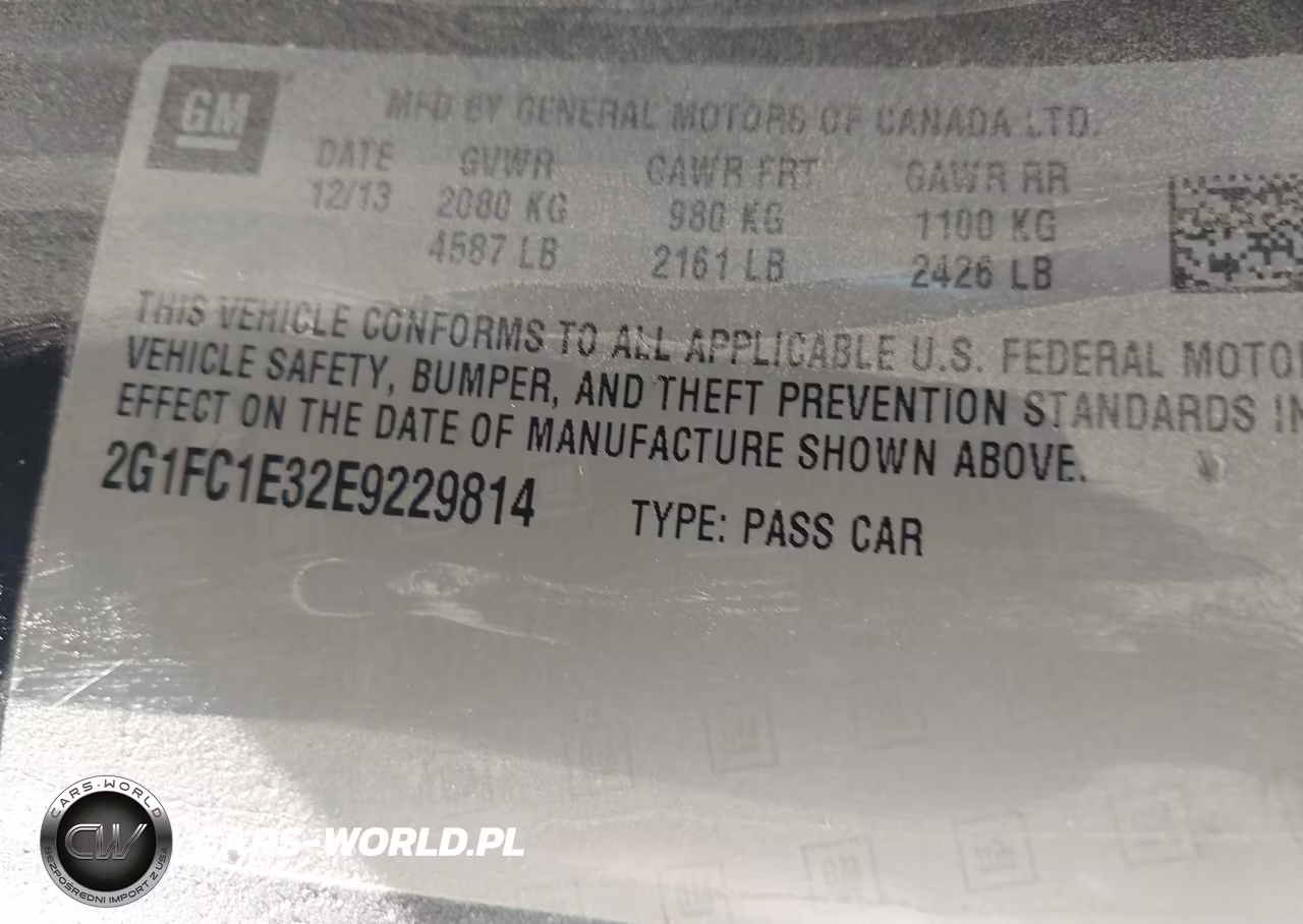 2014 Chevrolet Camaro 2Lt VIN:2G1FC1E32E9229814 - 9