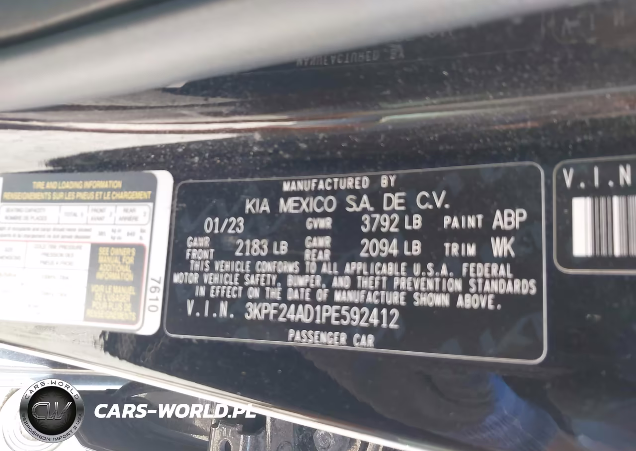 2023 Kia Forte Lxs VIN:3KPF24AD1PE592412 - 9