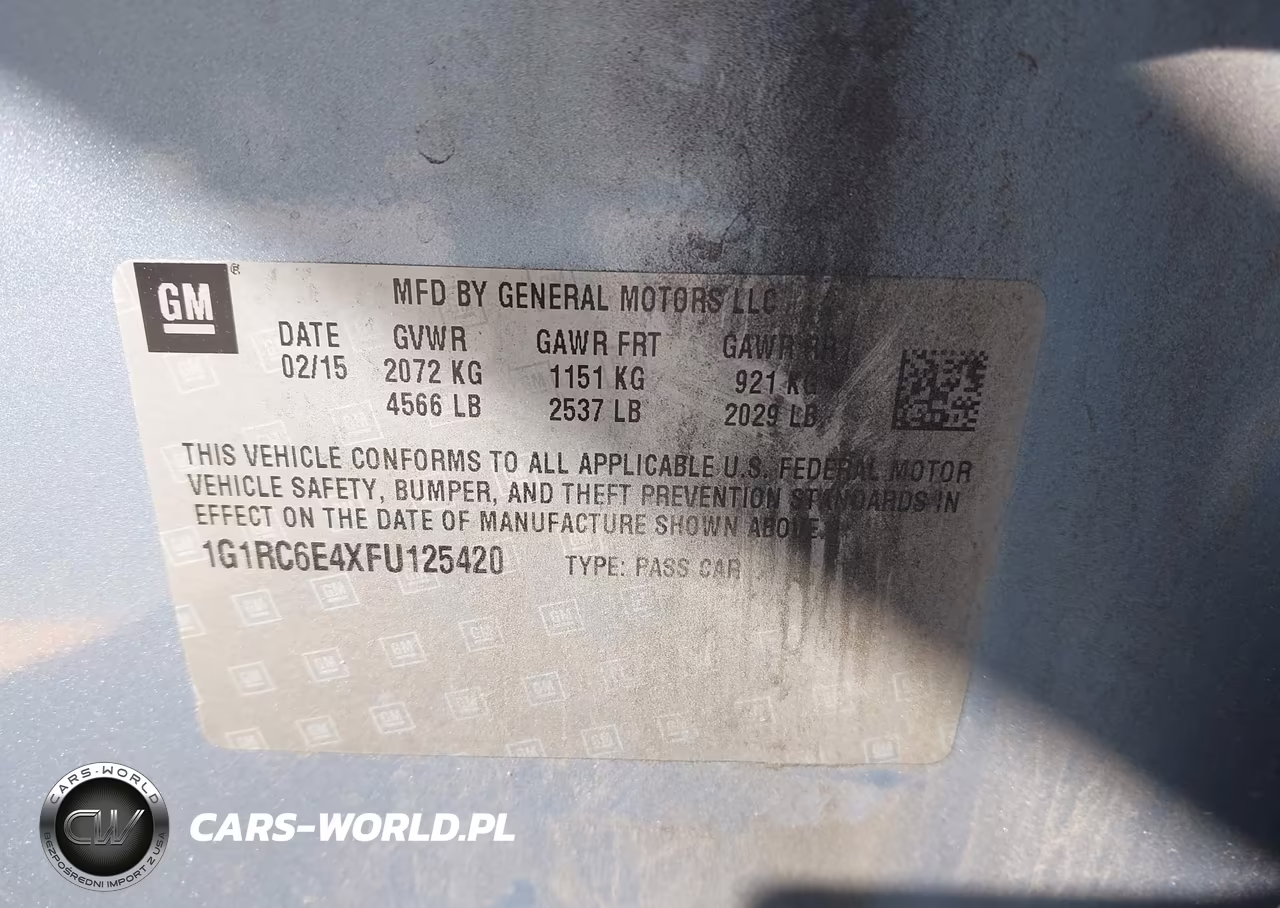 2015 Chevrolet Volt VIN:1G1RC6E4XFU125420 - 9