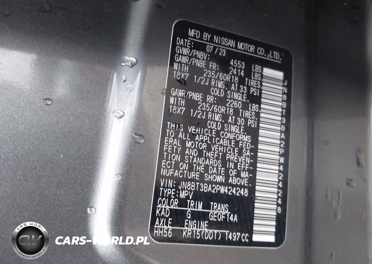 2023 Nissan Rogue Sv Fwd VIN:JN8BT3BA2PW424248 - 9