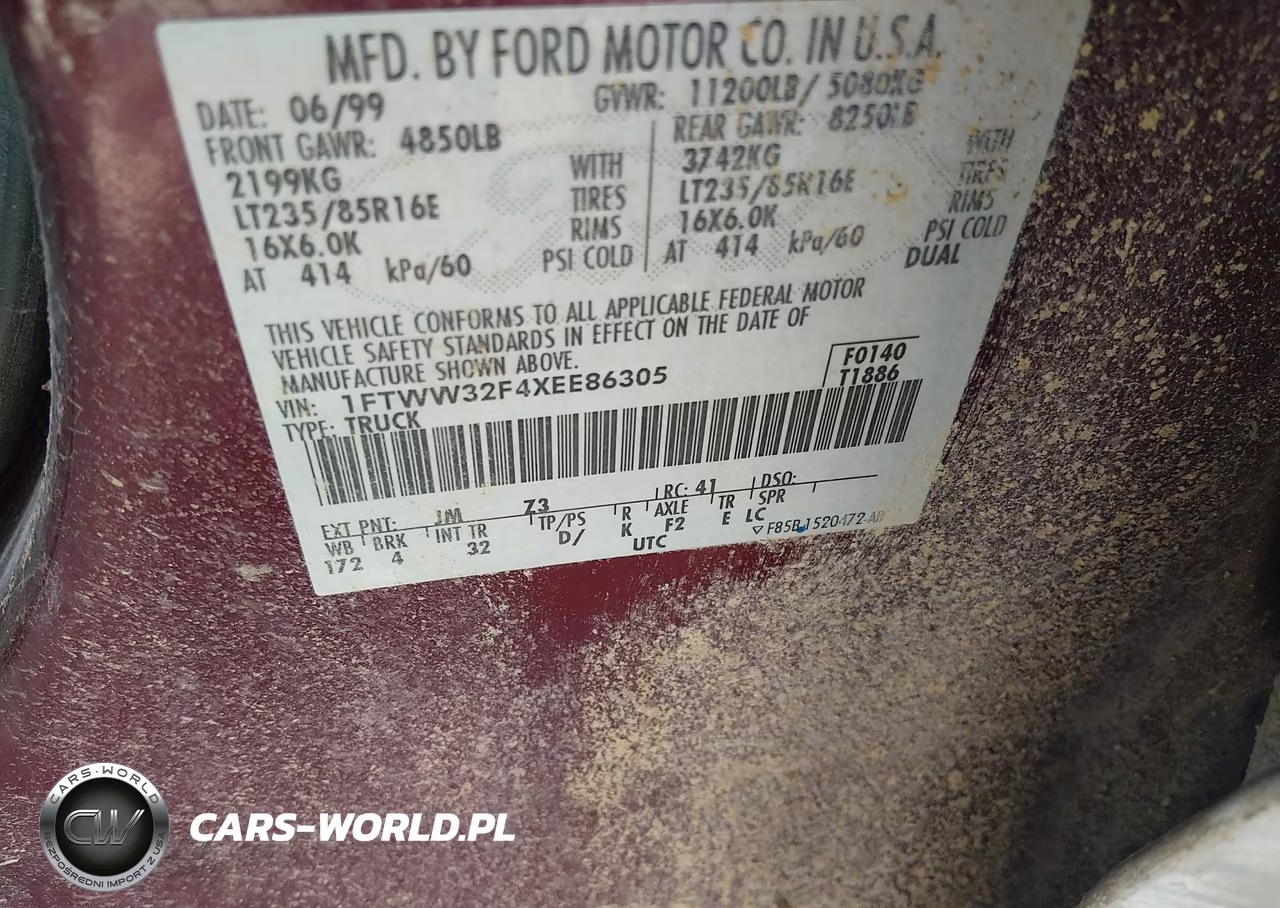 1999 Ford F-350 Lariat-Xl-Xlt VIN:1FTWW32F4XEE86305 - 8