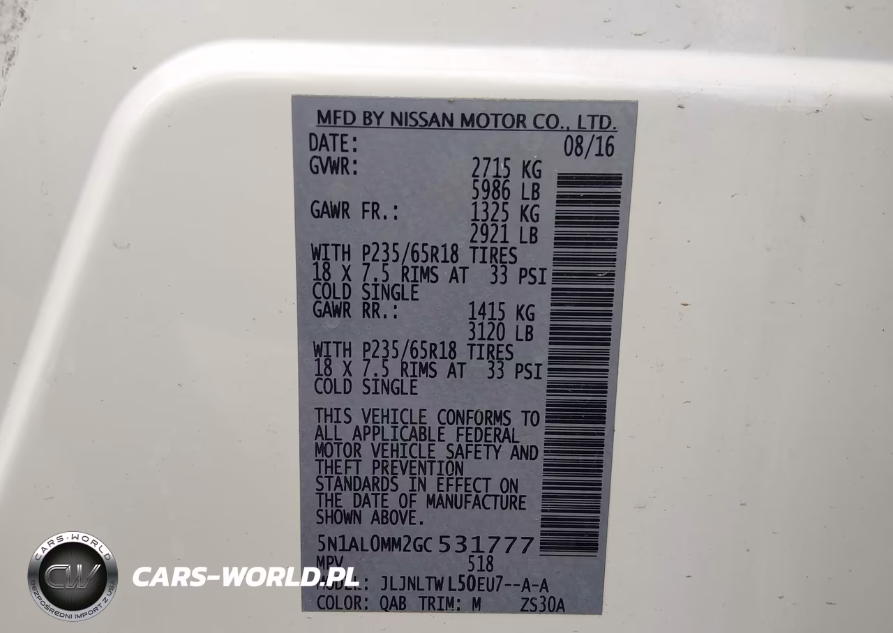 2016 Infiniti Qx60 VIN:5N1AL0MM2GC531777 - 9