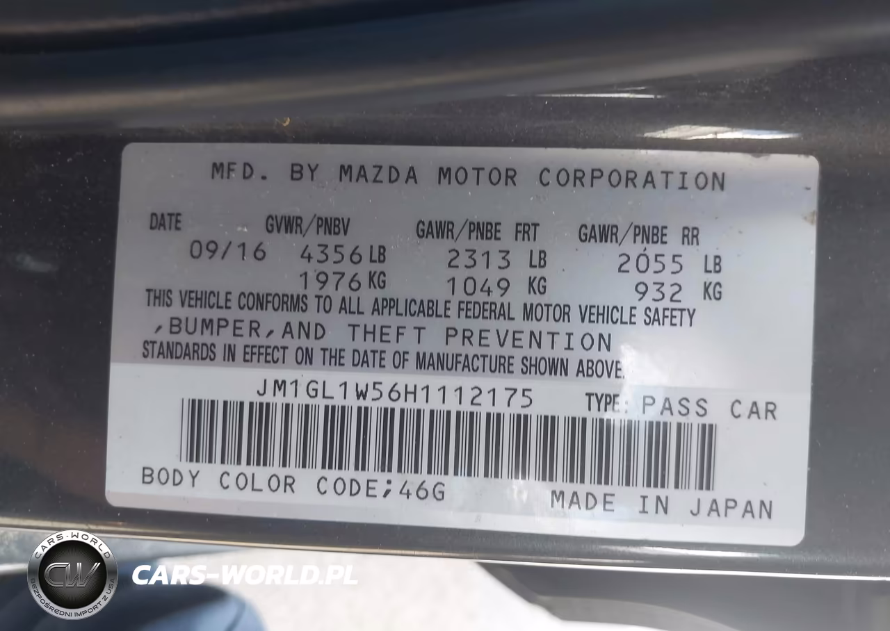 2017 Mazda Mazda6 Grand Touring VIN:JM1GL1W56H1112175 - 9