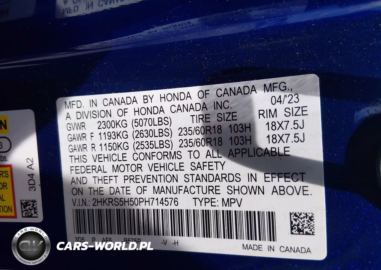 2023 Honda Cr-V Hybrid Sport VIN:2HKRS5H50PH714576 - 9