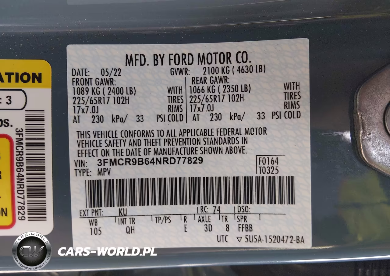 2022 Ford Bronco Sport Big Bend VIN:3FMCR9B64NRD77829 - 9