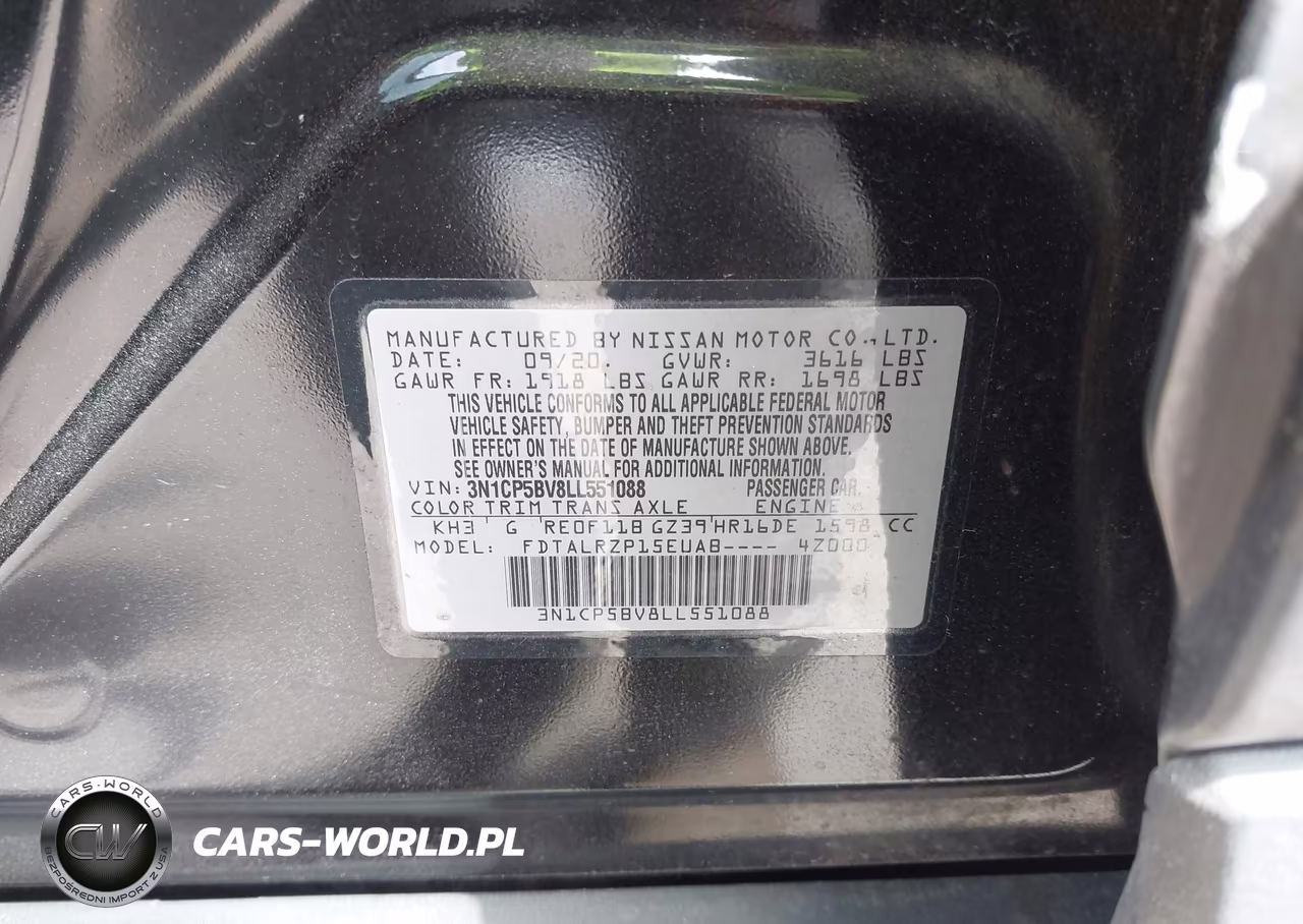2020 Nissan Kicks S Xtronic Cvt VIN:3N1CP5BV8LL551088 - 9