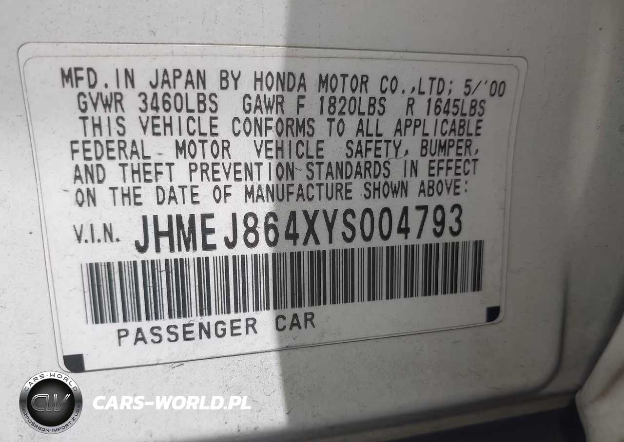 2000 Honda Civic Ex VIN:JHMEJ864XYS004793 - 9