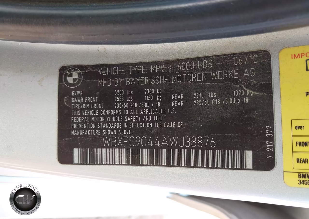 2010 BMW X3 xDrive30I VIN:WBXPC9C44AWJ38876 - 9