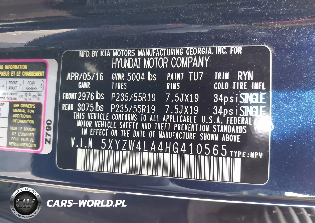 2017 Hyundai Santa Fe Sport 2.0T Ultimate VIN:5XYZW4LA4HG410565 - 9
