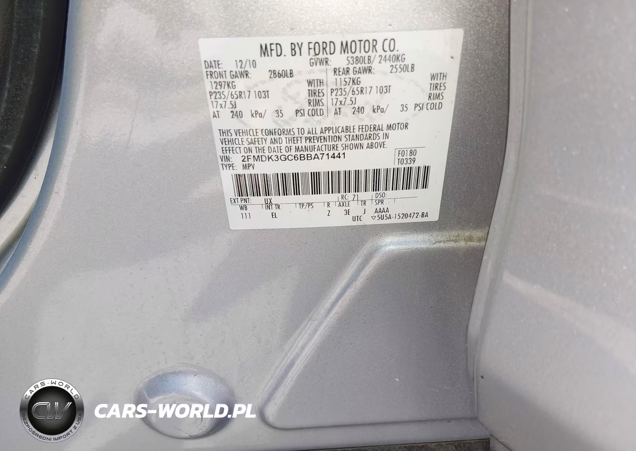 2011 Ford Edge Se VIN:2FMDK3GC6BBA71441 - 9