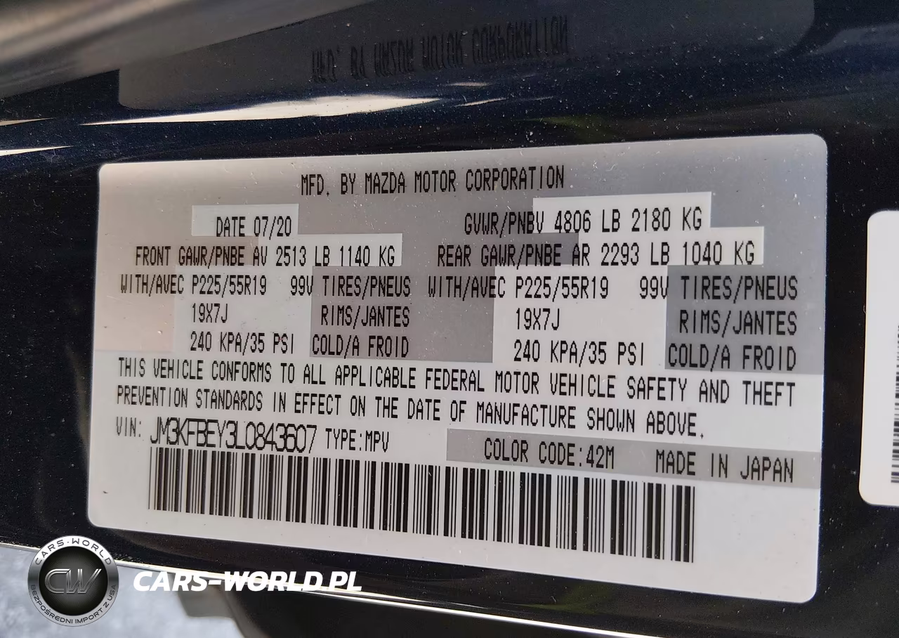 2020 Mazda Cx-5 Signature VIN:JM3KFBEY3L0843607 - 9
