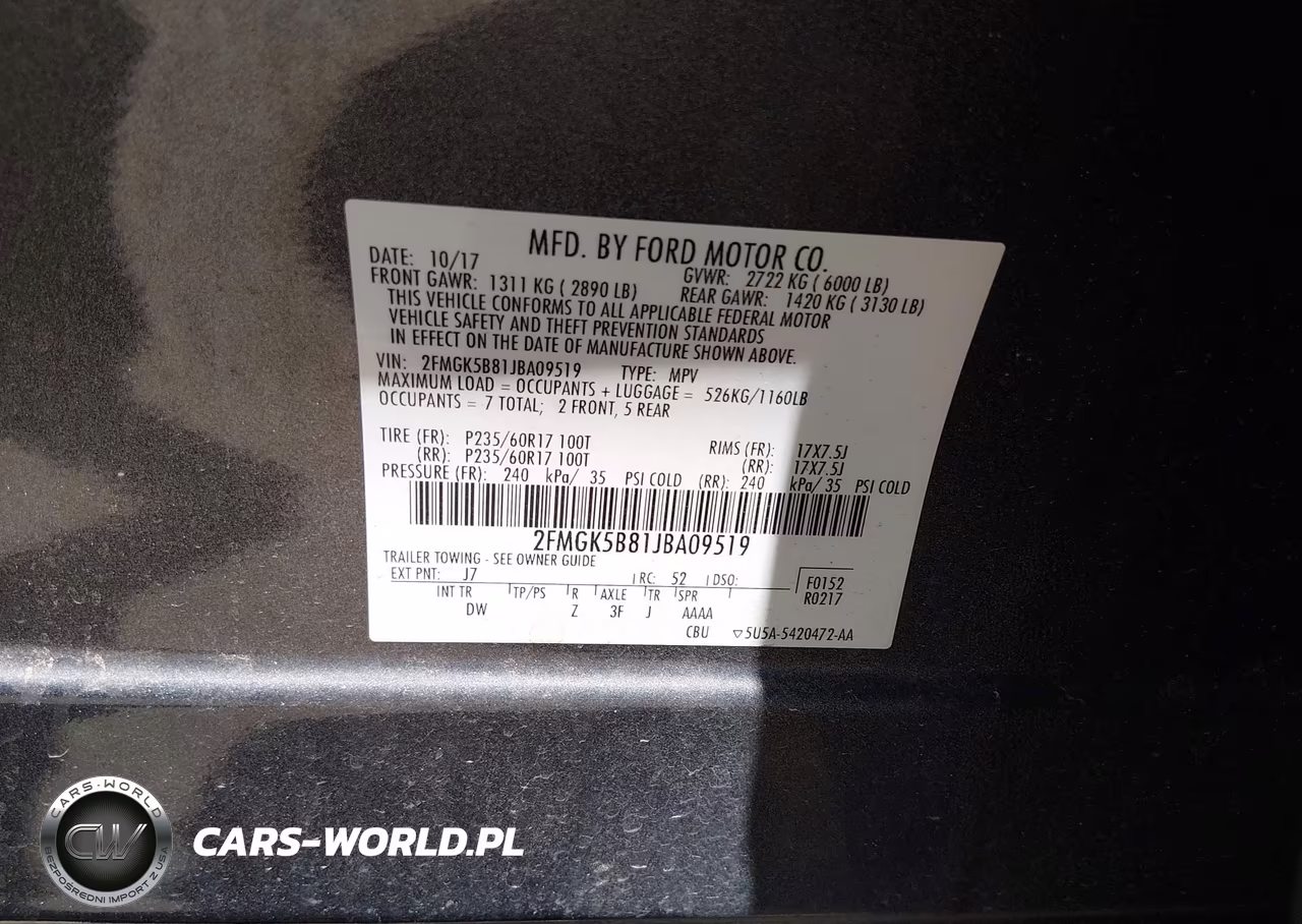 2018 Ford Flex Se VIN:2FMGK5B81JBA09519 - 9