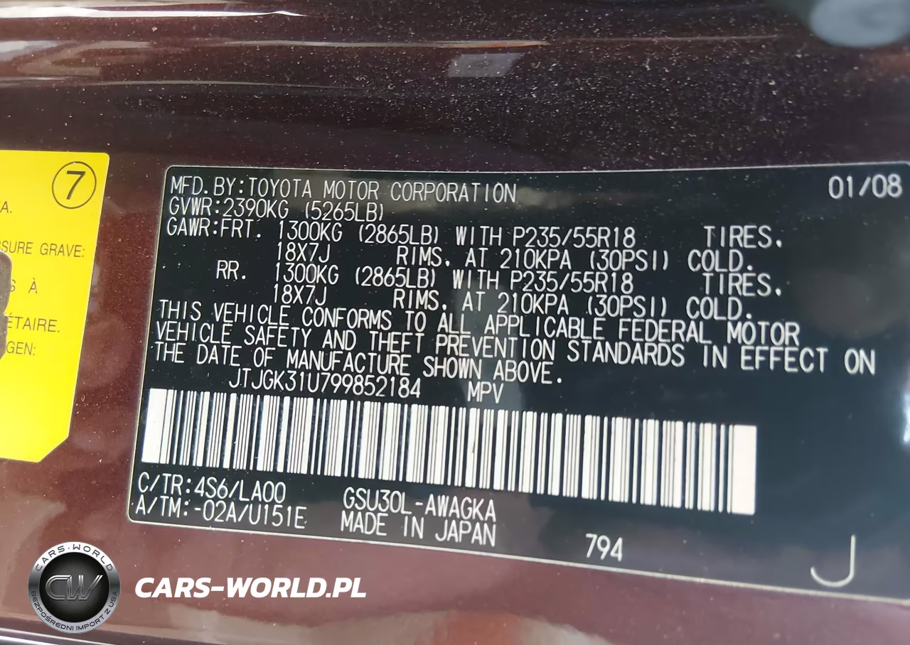 2009 Lexus Rx 350 VIN:JTJGK31U799852184 - 9