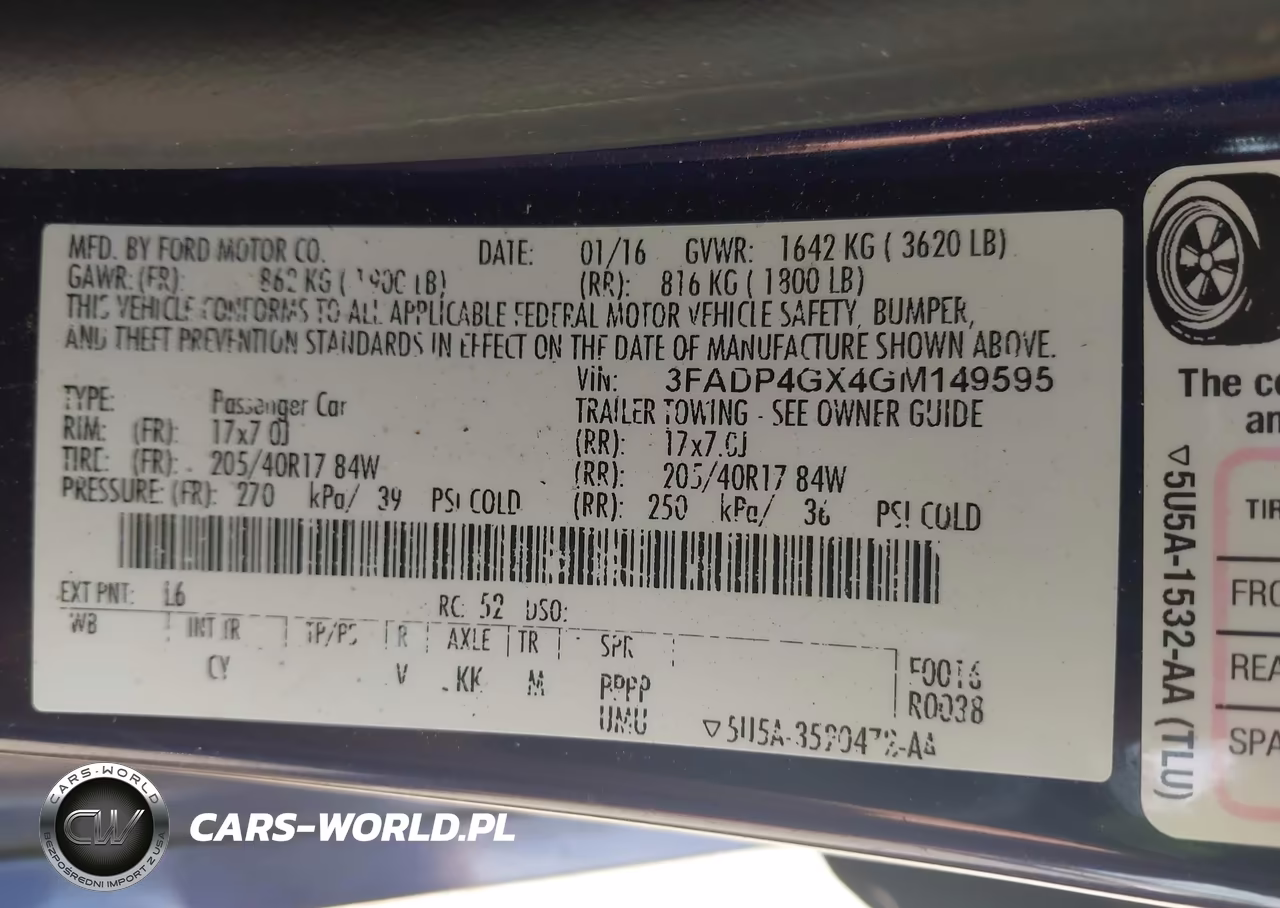 2016 Ford Fiesta St VIN:3FADP4GX4GM149595 - 9