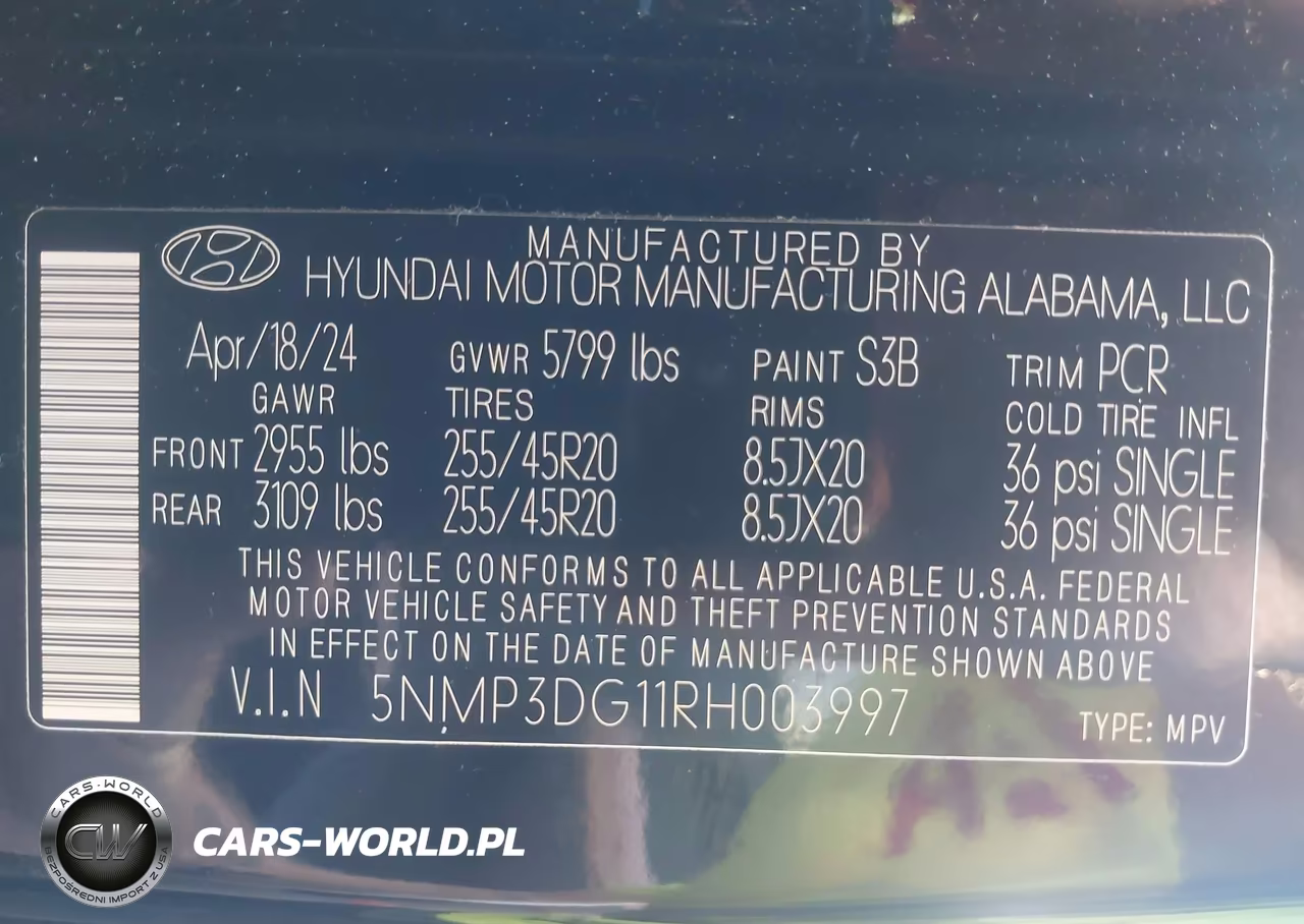 2024 Hyundai Santa Fe Hybrid Limited VIN:5NMP3DG11RH003997 - 9