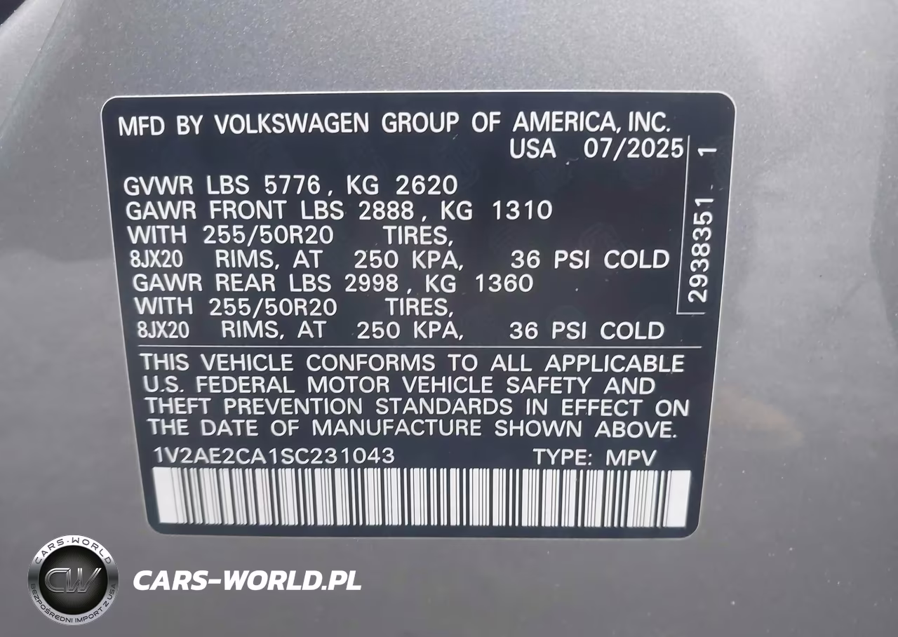 2025 Volkswagen Atlas Cross Sport 2.0T Sel R-Line Black VIN:1V2AE2CA1SC231043 - 9