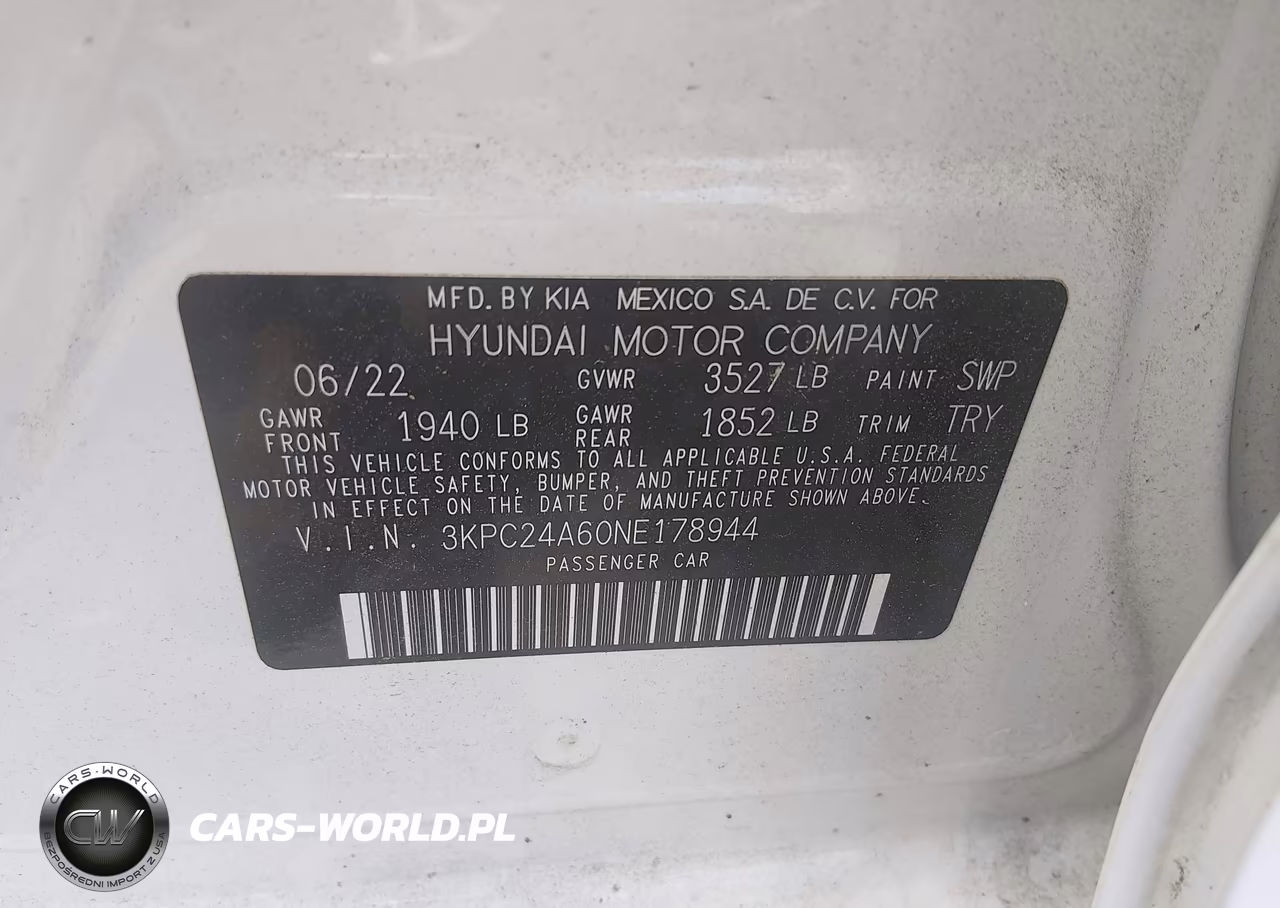 2022 Hyundai Accent Se VIN:3KPC24A60NE178944 - 9